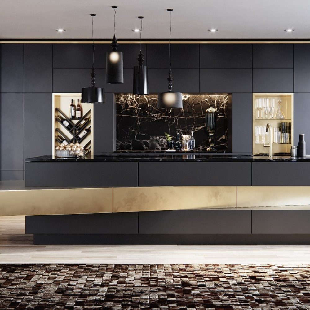 black-and-gold-kitchen